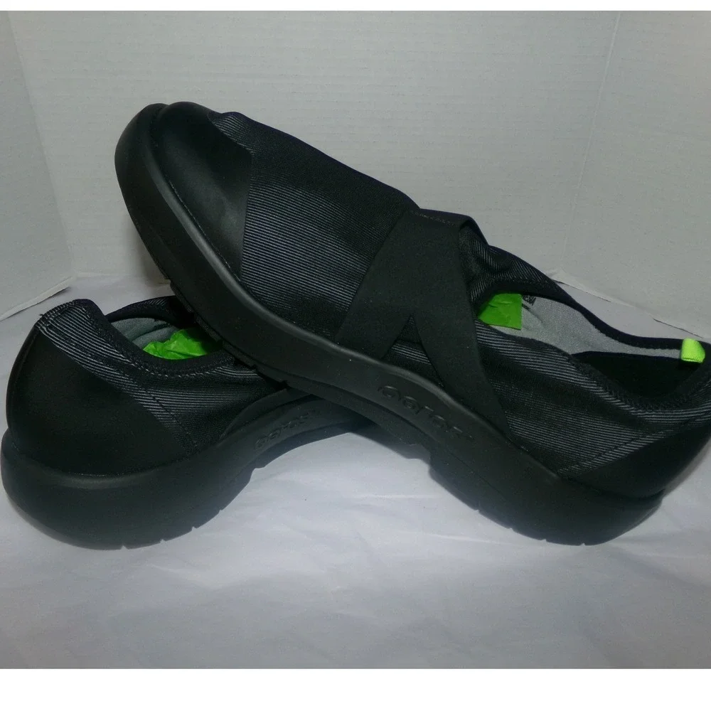 Oofos OOmg Fibre Low Mens SZ 14.0 Recovery Shoes Black Gray OOfoam Slip On